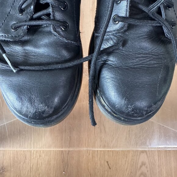 Dr. Martens Junior 1460 Soft Black Leather Boots Size 4 Youth | Classic Combat - Picture 6 of 10